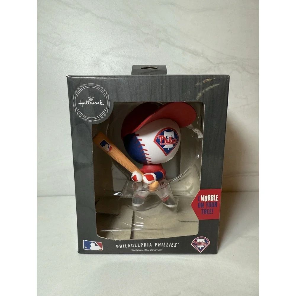 HALLMARK KEEPSAKE MLB‎ PHILADELPGIA PHILLIES BOBBLE HEAD CHRISTMAS ORNAMENT NEW